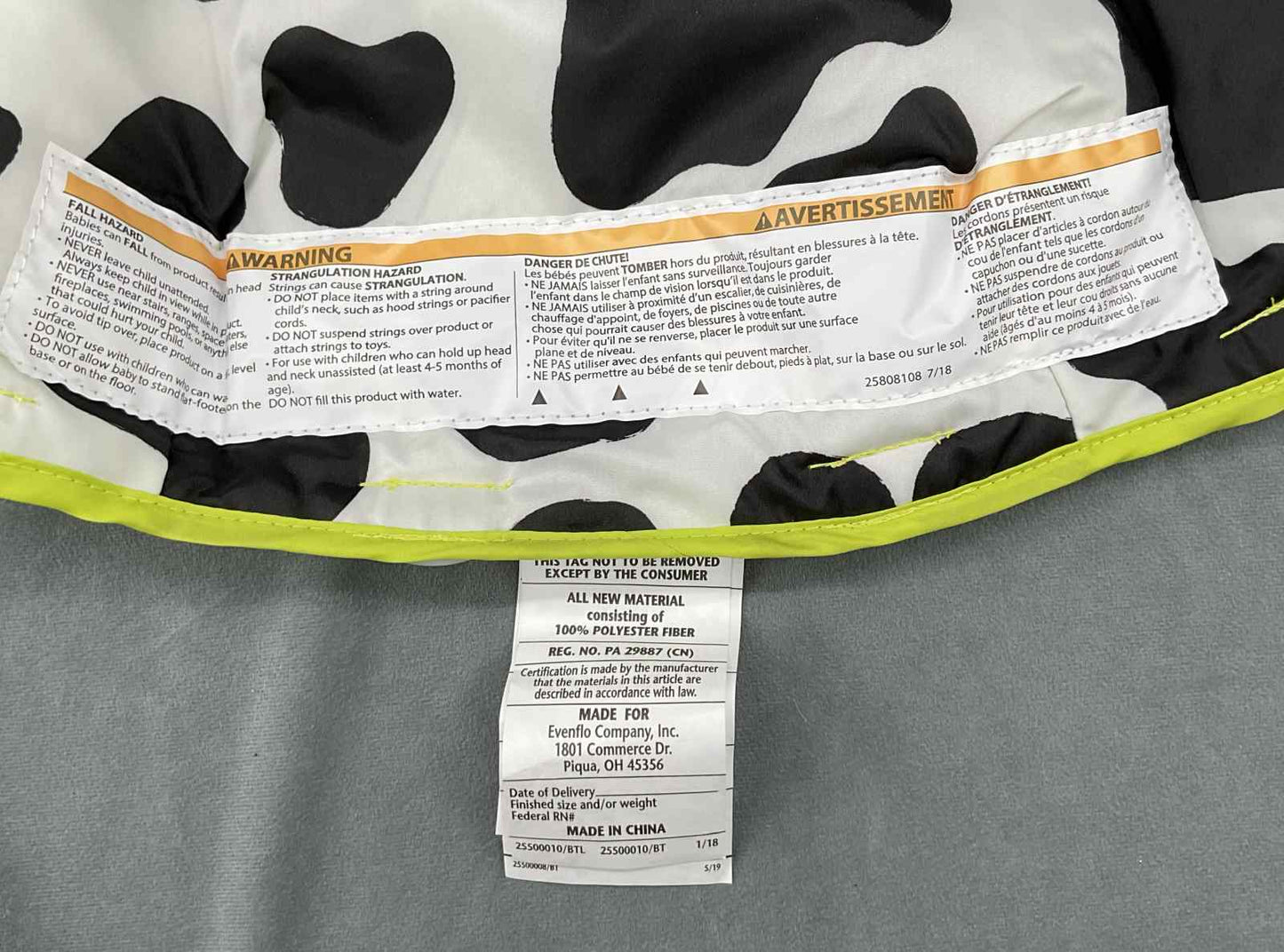 Evenflo Moovin Groovin Exersaucer Activity Center Replacement Fabric Seat Cover