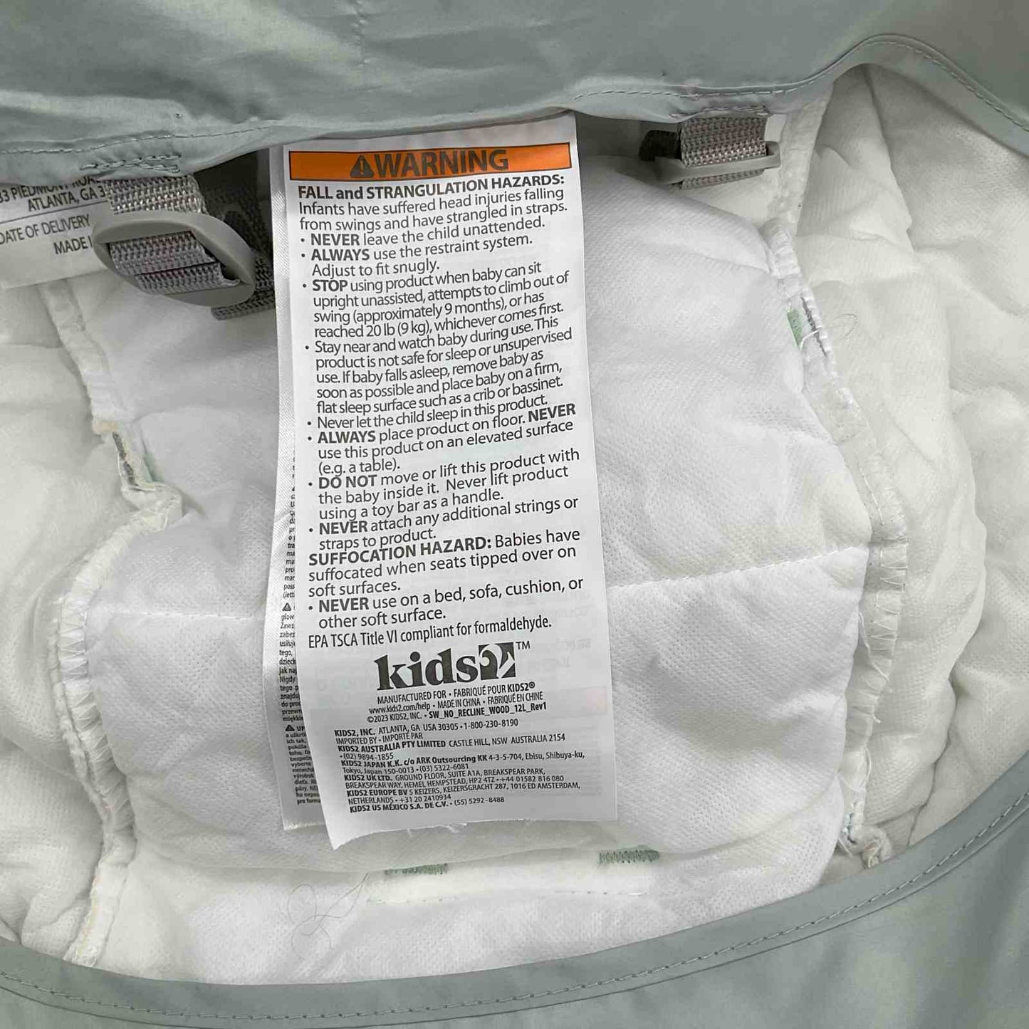 Ingenuity Cozy Spot Swing n Go Portable Swing Replacement Fabric Seat Chair Cover