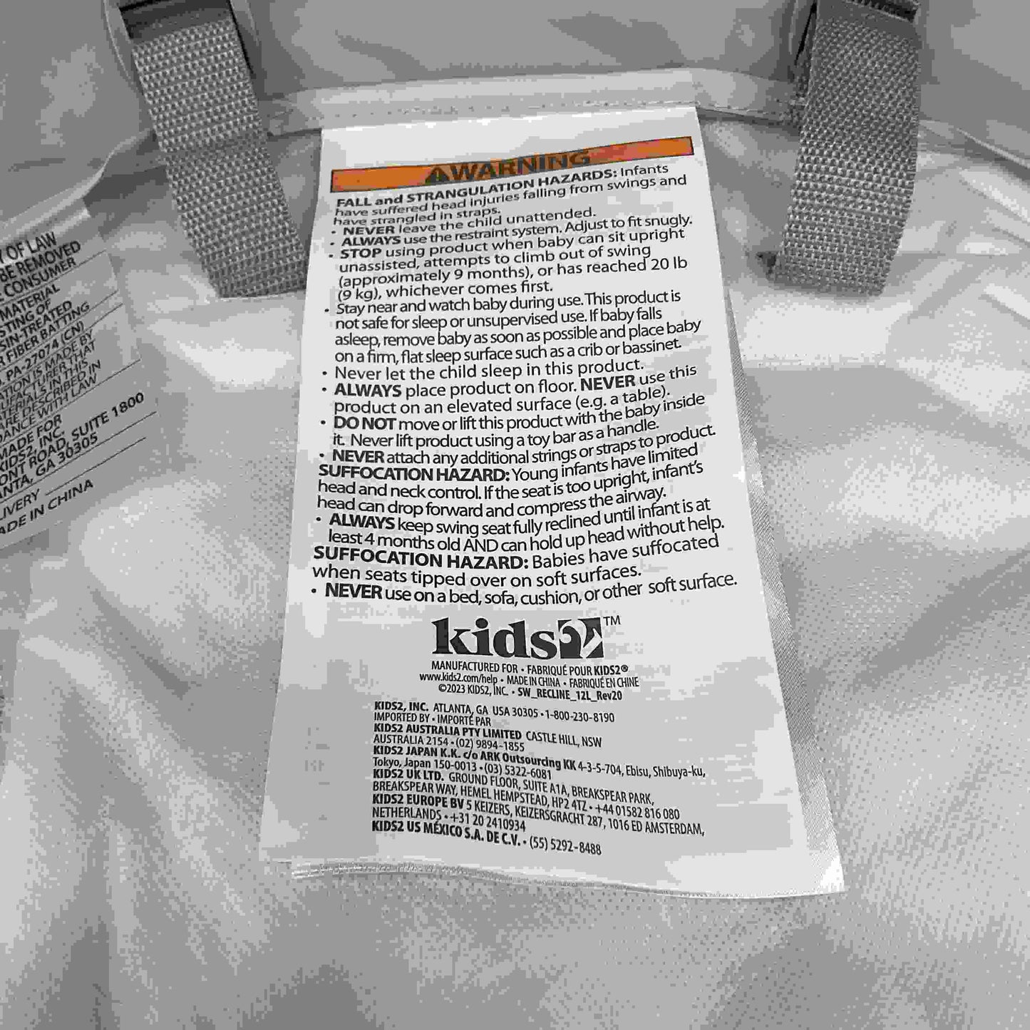 Ingenuity Ity Swing Sun Valley Milestone Replacement Seat Fabric Seat Cover