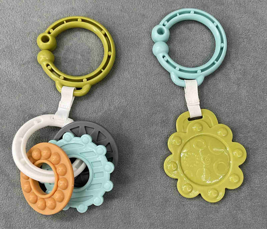 Fisher Price Sit Me Up Floor Seat Cute Sloth Replacement Part Pair Teethers Gears