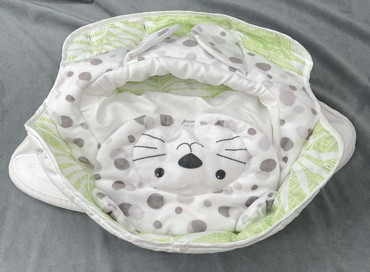 Fisher Price Sit Me Up Floor Seat Snow Leopard Replacement Part Fabric Cover