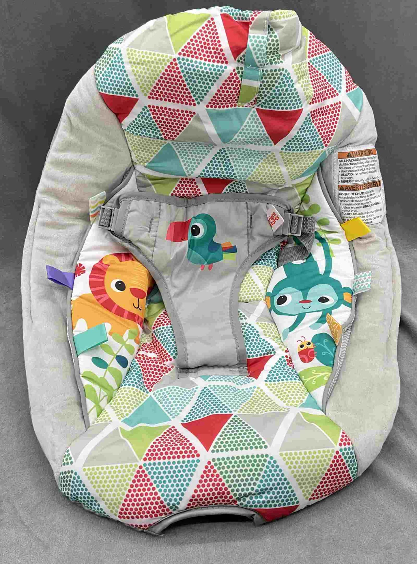 Bright Starts Toucan Tango Bouncer REPLACEMENT PART ONLY Seat Cover Lion Monkey