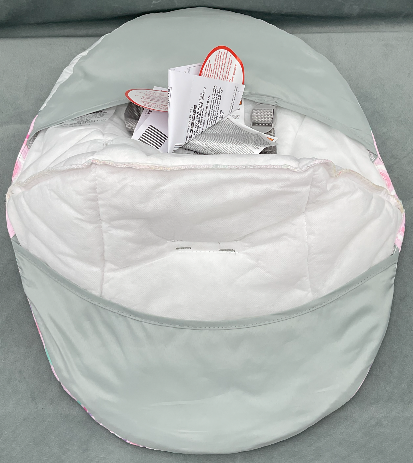 Bright Starts Baby Swing Pink Paradise Replacement Fabric Seat Cover
