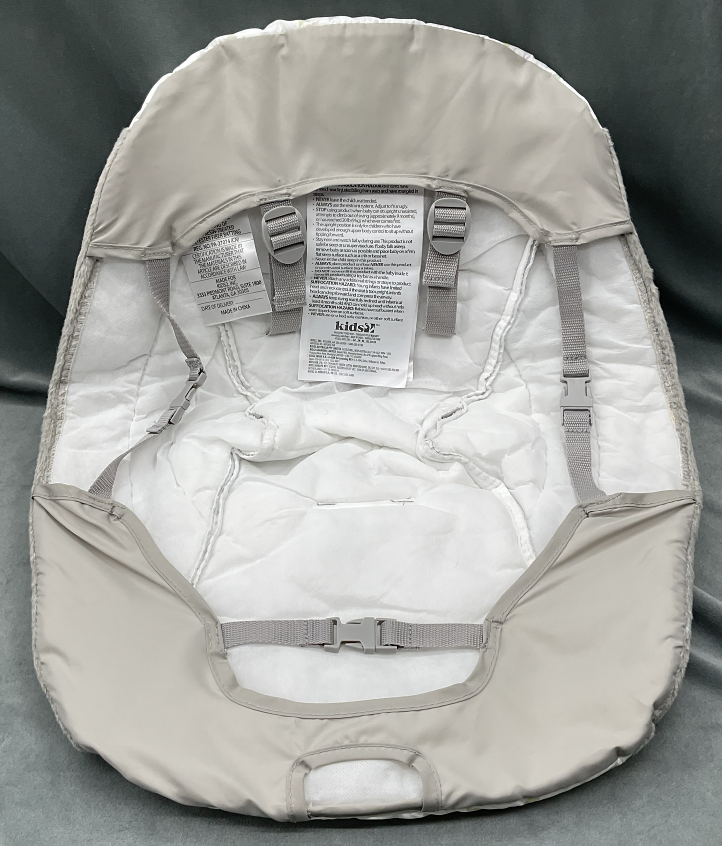 Ingenuity InLighten Baby Swing NATE Replacement Part Fabric Seat Cover