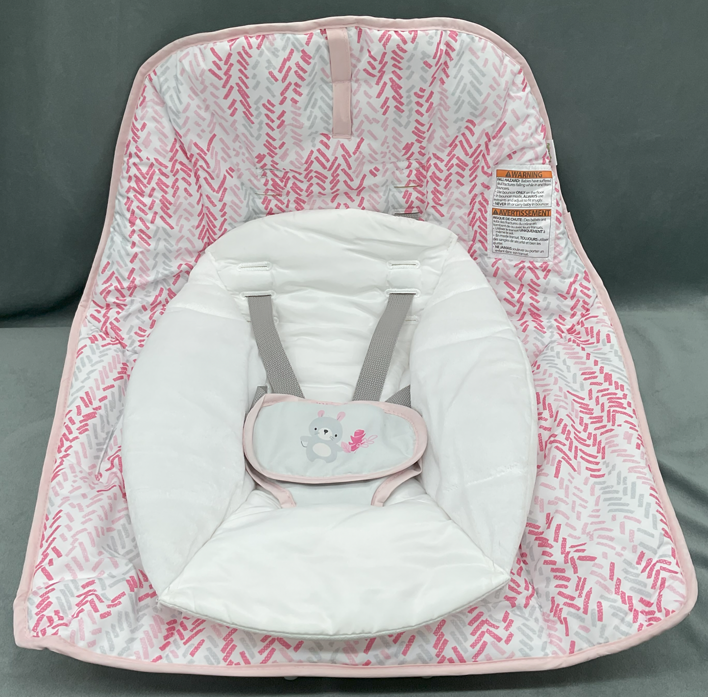Ingenuity Keep Cozy Baby Bouncer Pink Lily Replacement Fabric Seat Cover & Insert
