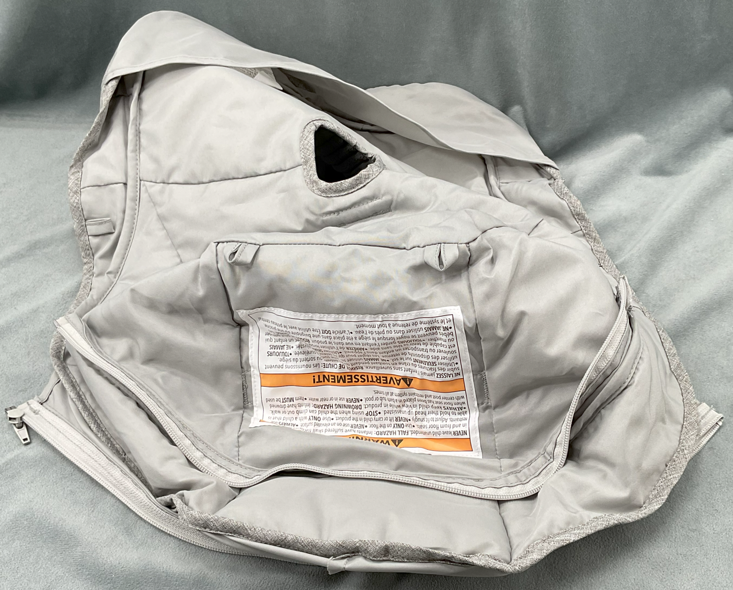Skip Hop Floor Seat Silver Cloud Lining Replacement Part Gray Seat Cover