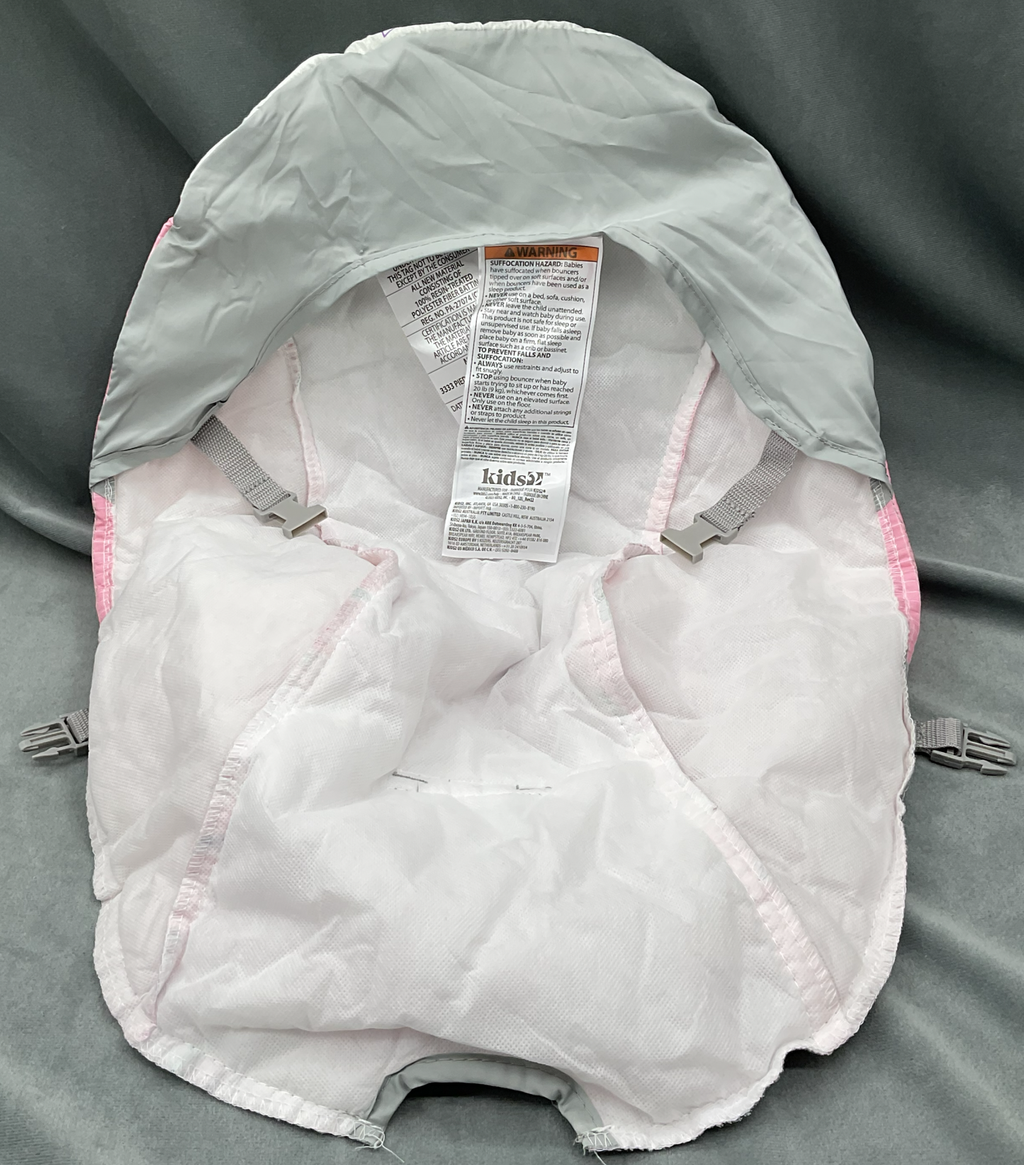 Bright Starts  Vibrating Bouncer Pink Paradise Chair Replacement Fabric Seat Cover