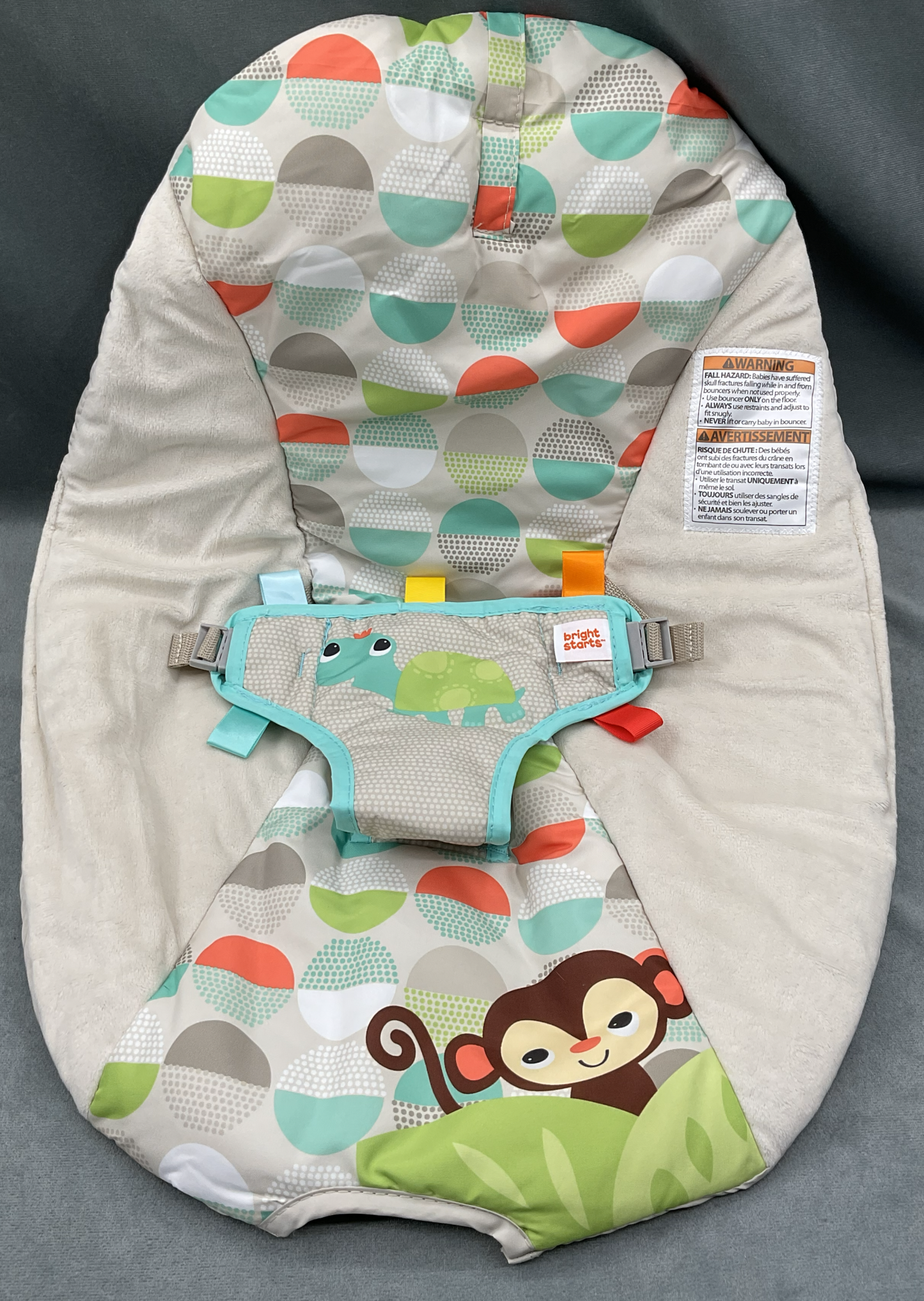 Bright Starts Happy Safari Vibrating Soothing Bouncer Chair Replacement Fabric Seat Cover