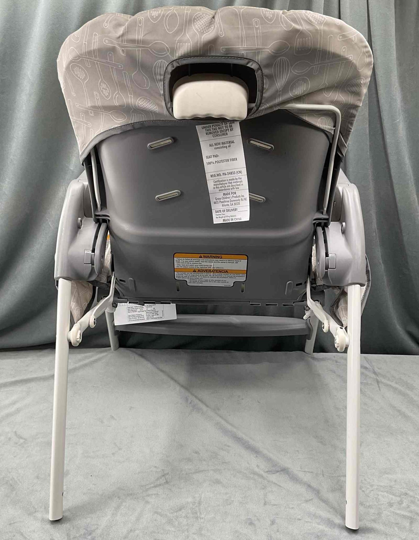 Graco Slim Snacker High Chair Whisk Replacement Part Seat Assembly Cover