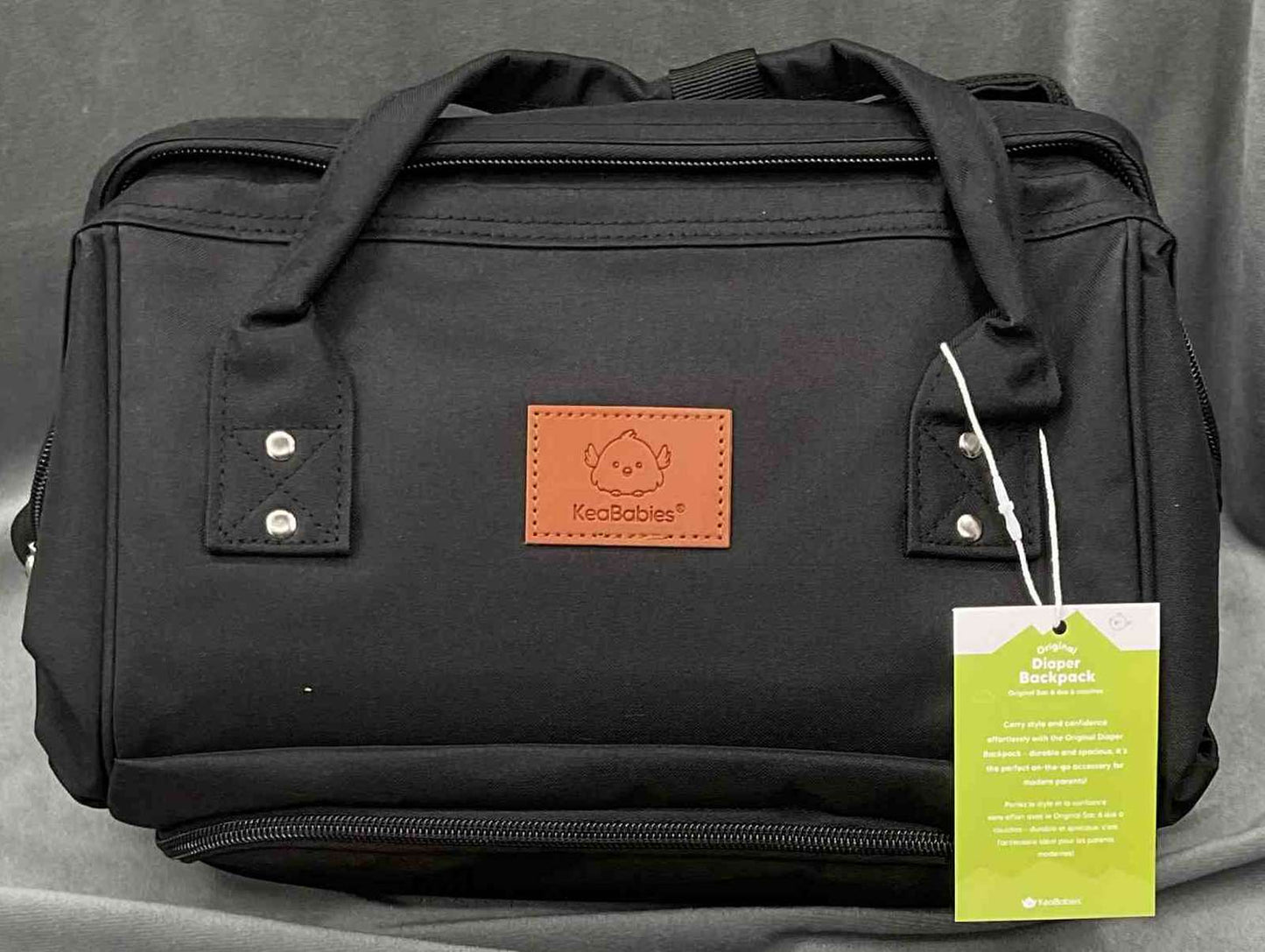 KeaBabies Original Diaper Bag Toddler Backpack Black