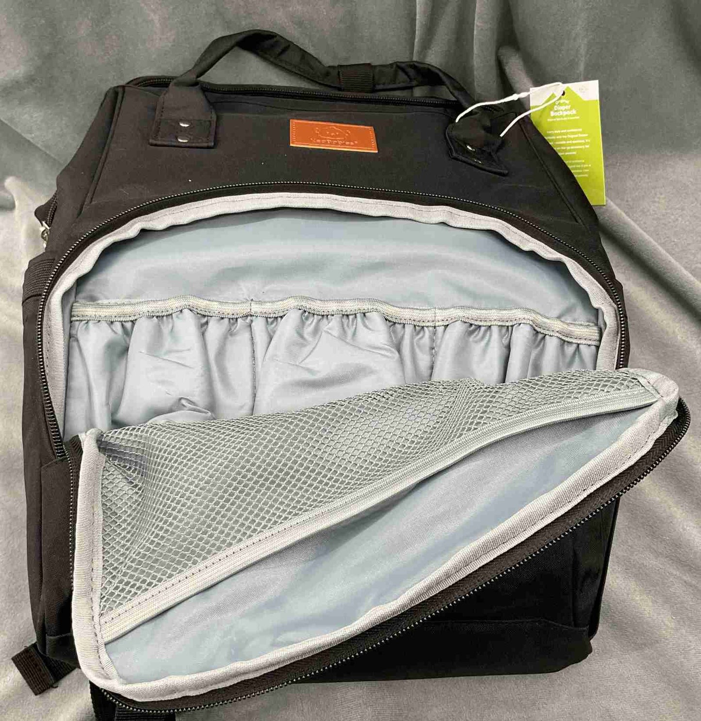 KeaBabies Original Diaper Bag Toddler Backpack Black