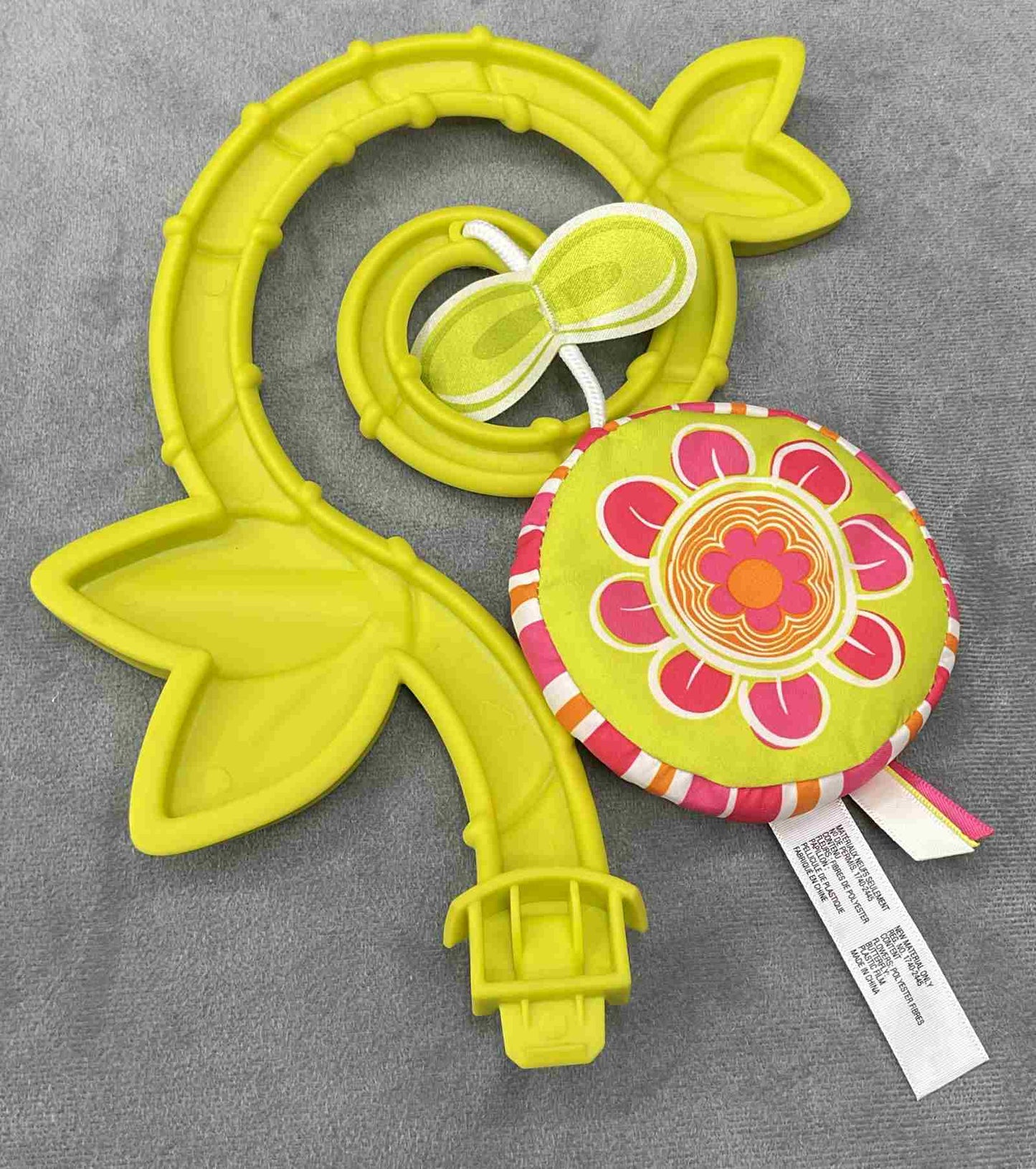 Fisher-Price Pink Petals Jumperoo Replacement Part Hanging Fabric Green Flower