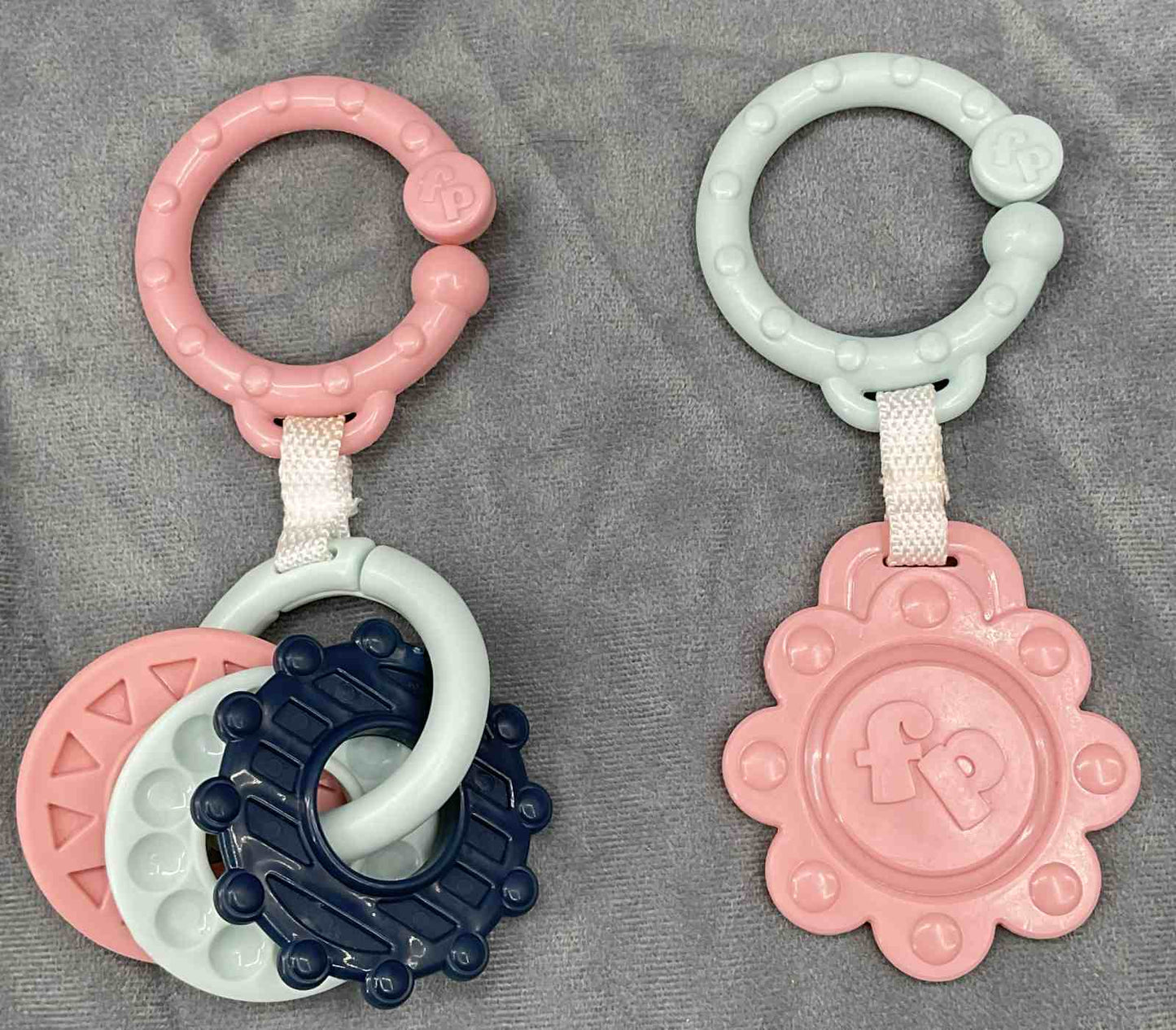 Fisher Price Sit Me Up Floor Seat Navy Garden Replacement Pair Teethers Wheel