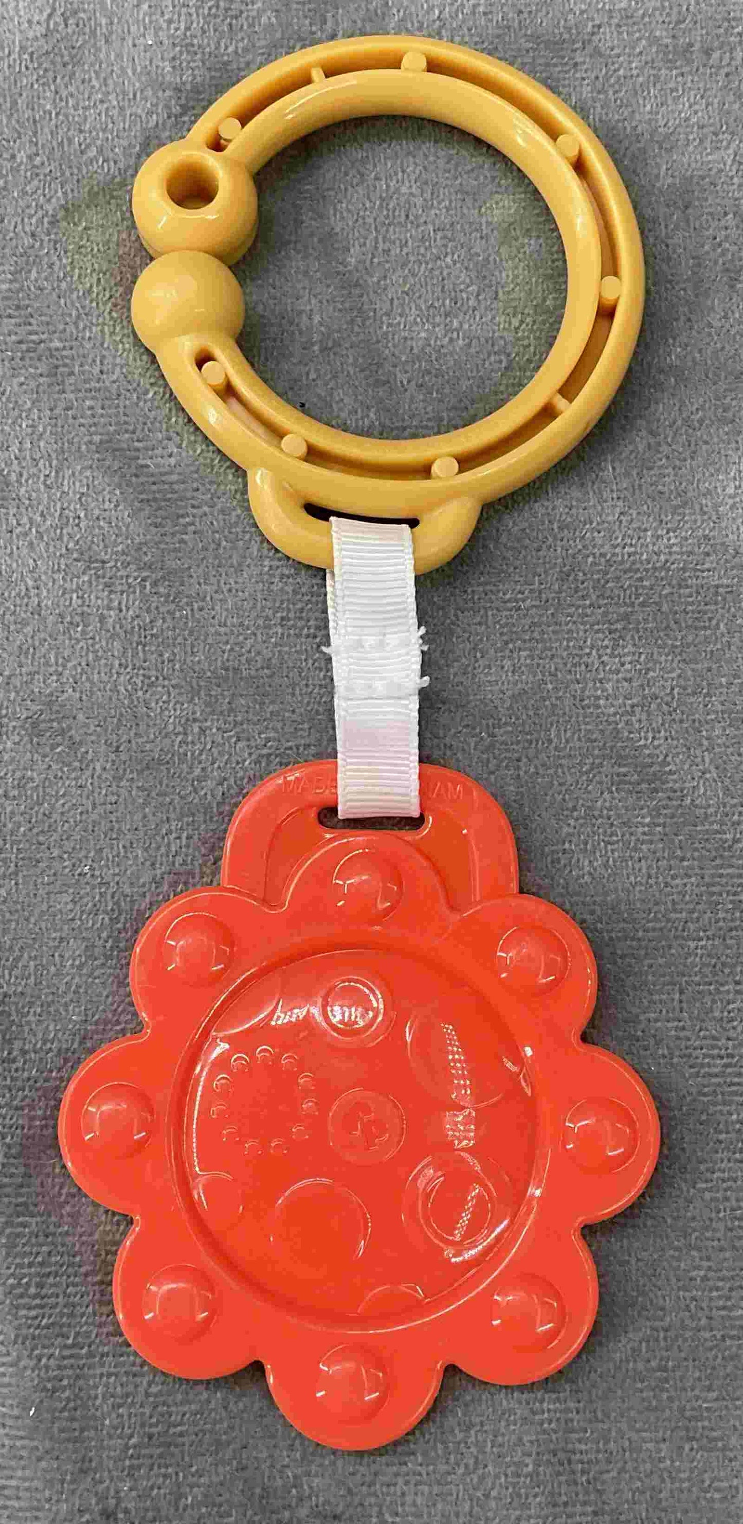 Fisher Price Sit Me Up Floor Seat Cute Cow Replacement Pair Hanging Toy Teether Gears