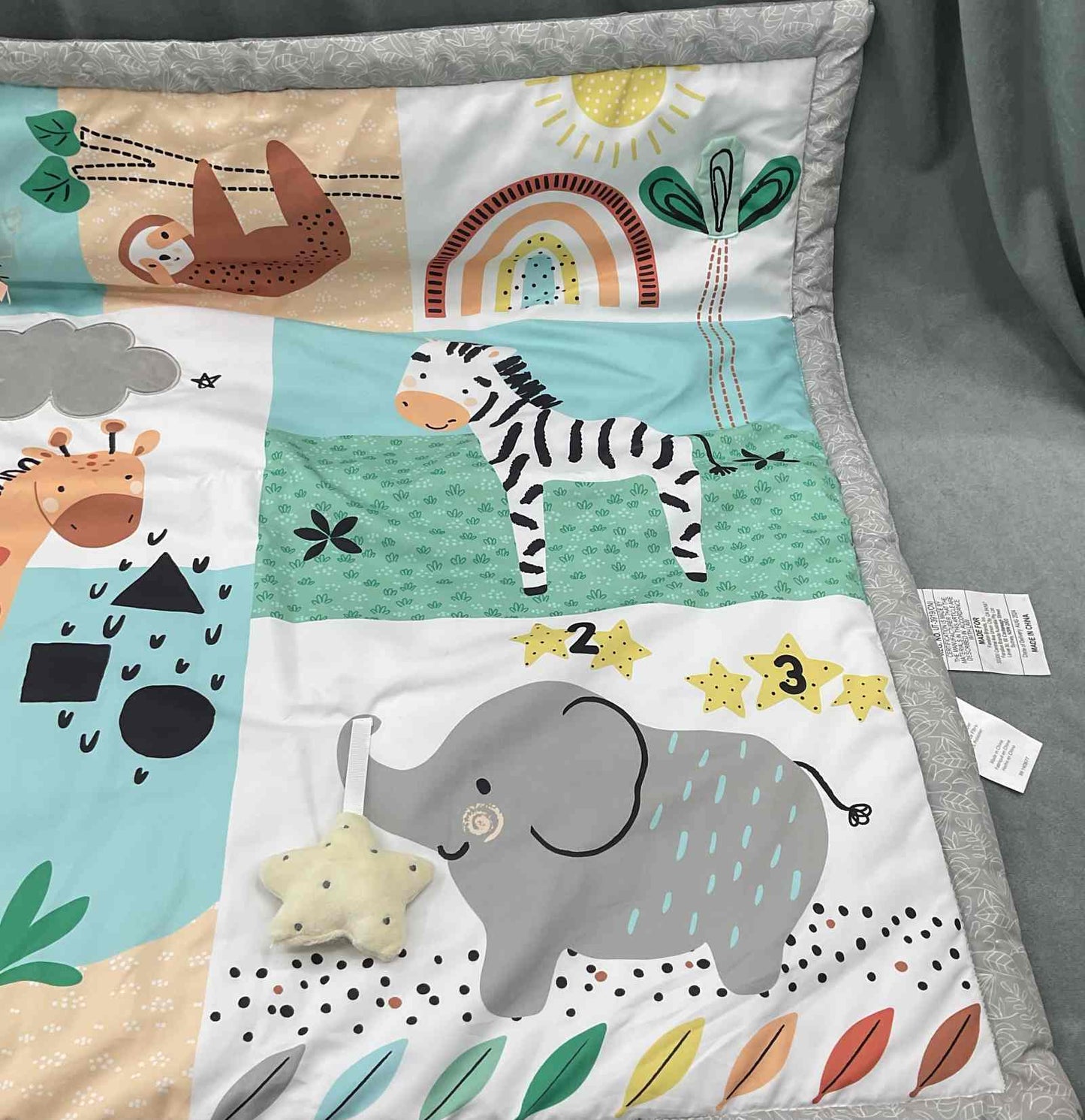 Peanutshell Play Mat Gym Safari Replacement Part Fabric Tummy Time Mat