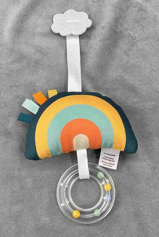 Blissful Diary Boho Rainbow Play Gym Replacement Rainbow Plush Rattle Toy