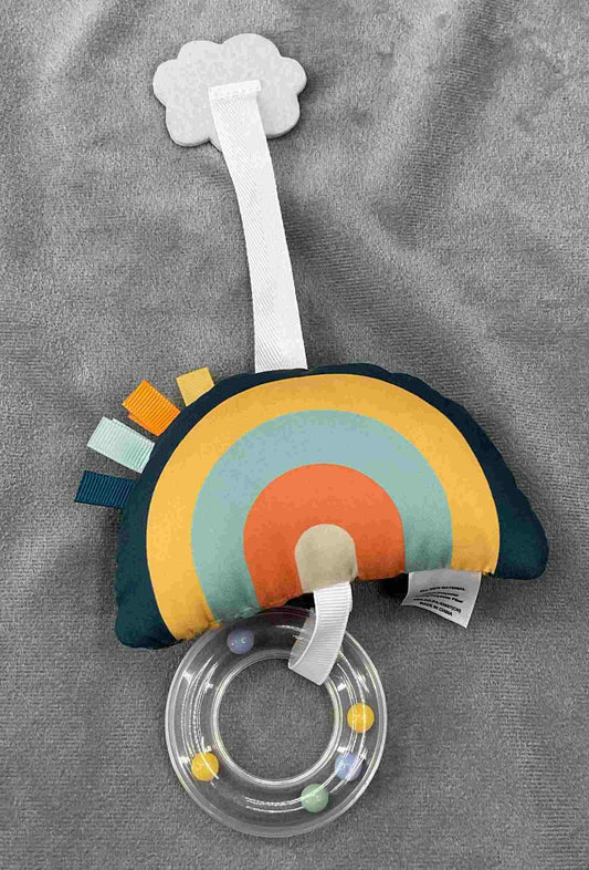 Blissful Diary Boho Rainbow Play Gym Replacement Rainbow Plush Rattle Toy