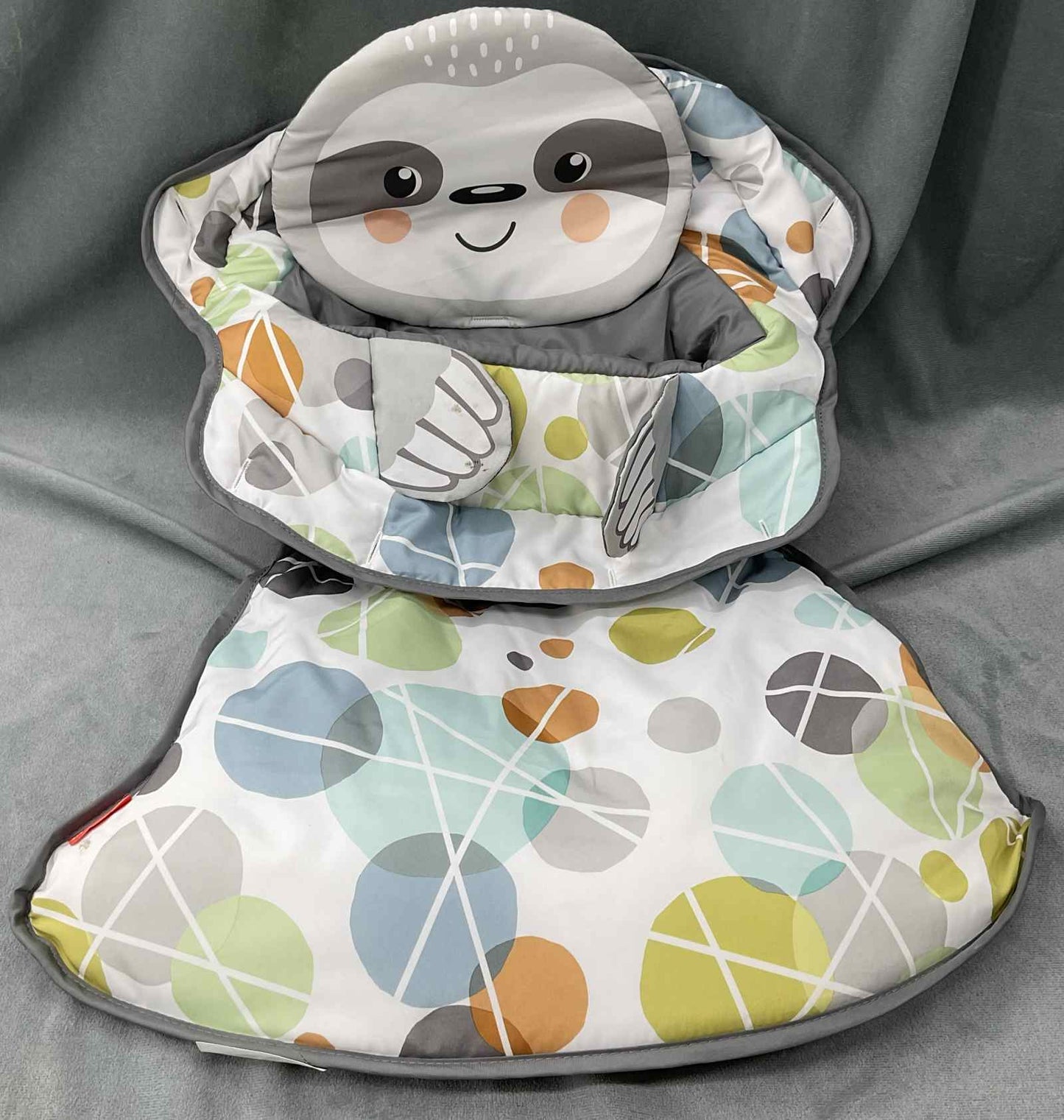 Fisher Price Sit Me Up Floor Seat Cute Sloth Replacement Part Fabric Cover