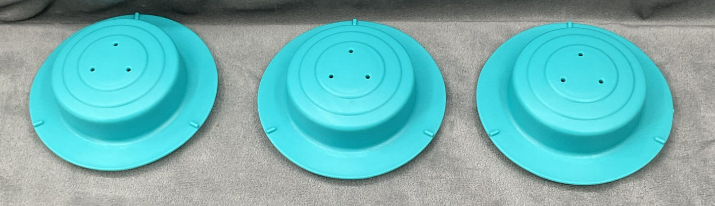 Evenflo ExerSaucer Seaside Splash Replacement Part Set 3 Blue Caps