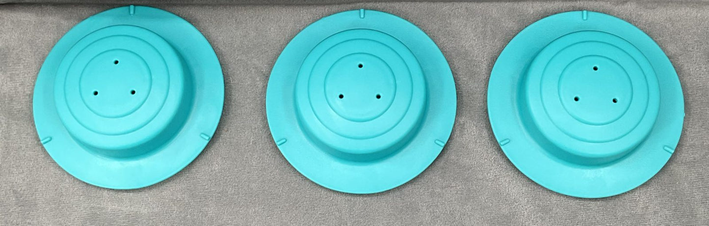 Evenflo ExerSaucer Seaside Splash Replacement Part Set 3 Blue Caps