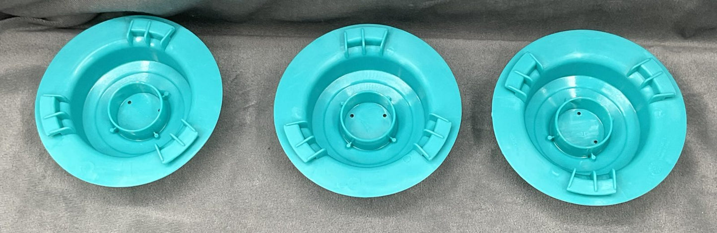 Evenflo ExerSaucer Seaside Splash Replacement Part Set 3 Blue Caps