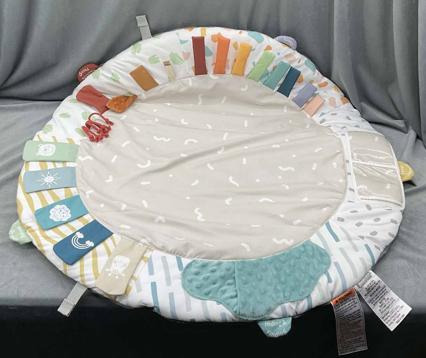 Blissful Diary Boho Rainbow Play Gym Replacement Fabric Tummy Time Mat