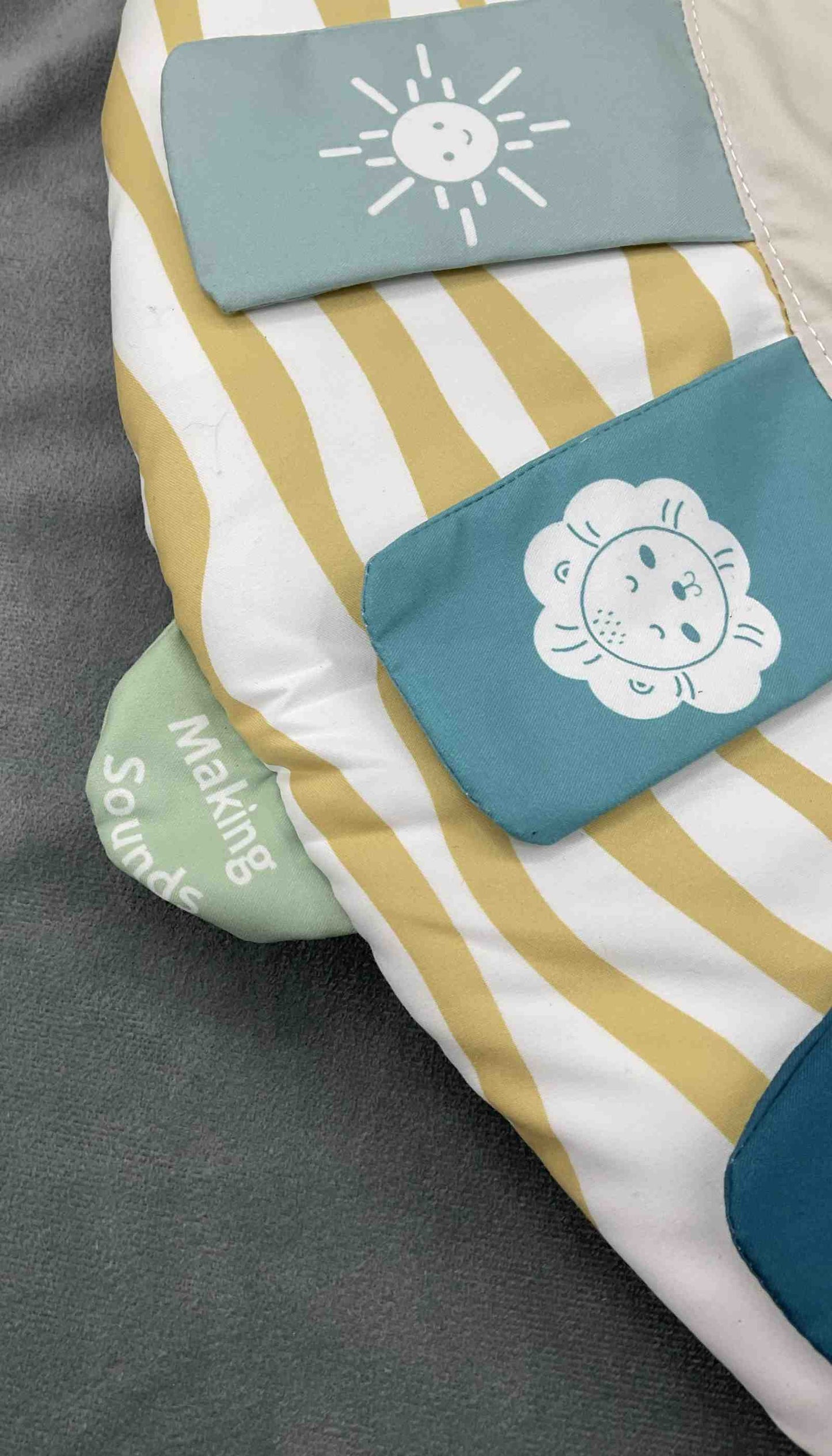 Blissful Diary Boho Rainbow Play Gym Replacement Fabric Tummy Time Mat