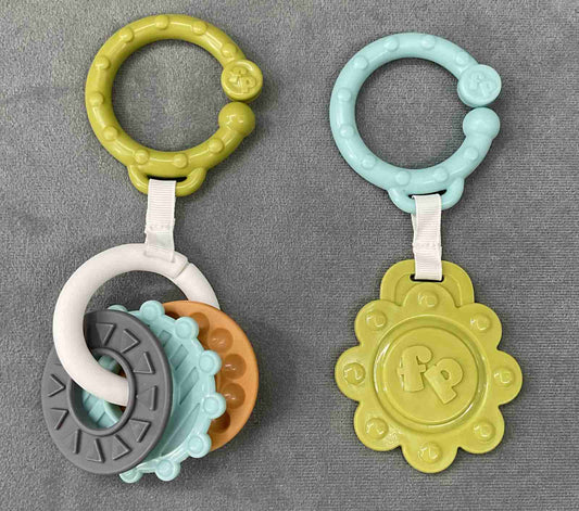 Fisher Price Sit Me Up Floor Seat Cute Sloth Replacement Part Pair Teethers Gears