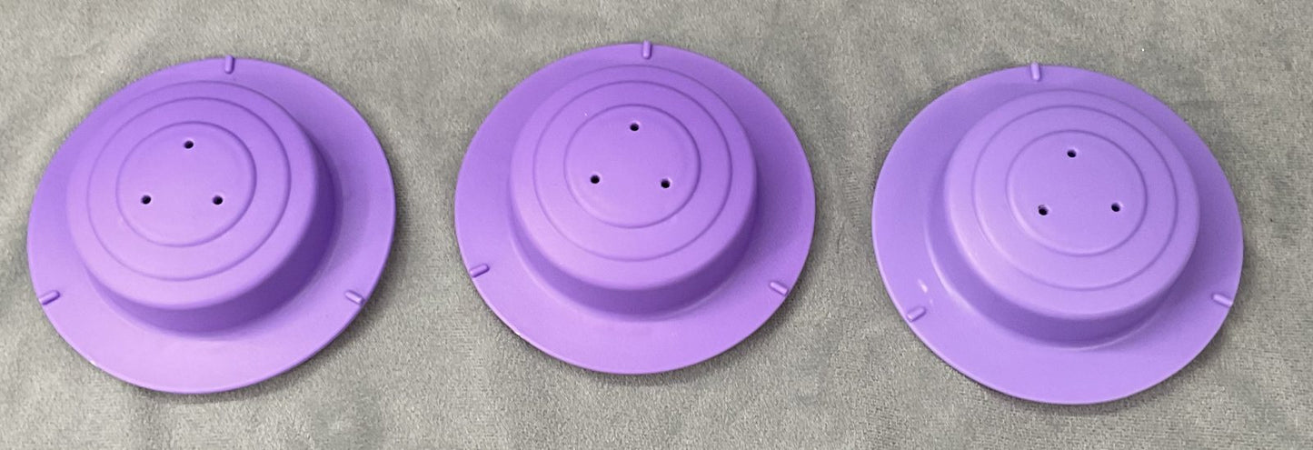 Evenflo ExerSaucer Sweet Tea Replacement Part Set 3 Purple Caps