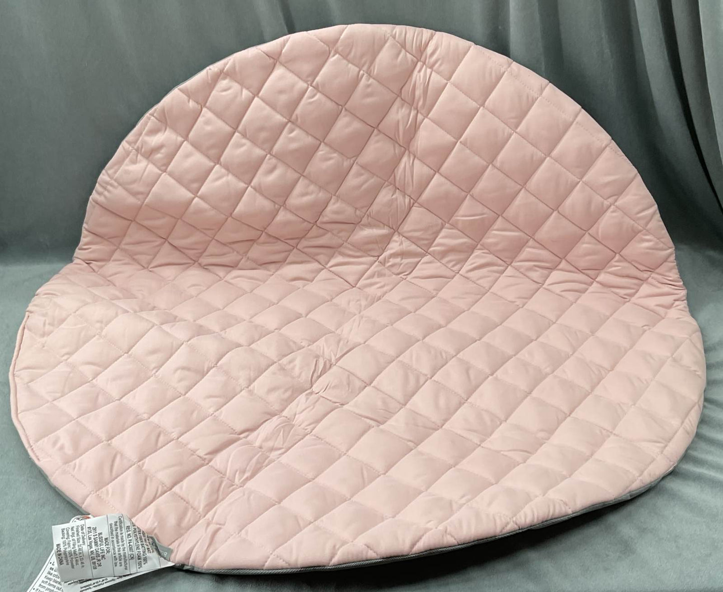 Blissful Diary Soft Pink Play Gym Replacement Round Play Mat Tummy Time