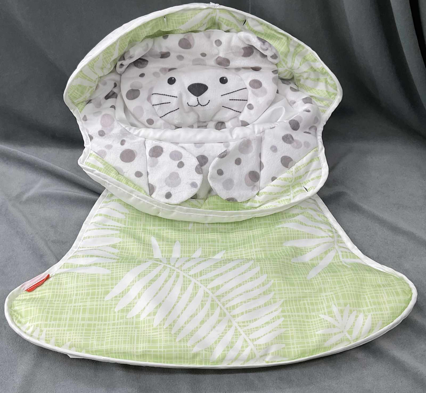 Fisher Price Sit Me Up Floor Seat Snow Leopard Replacement Part Fabric Cover