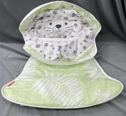 Fisher Price Sit Me Up Floor Seat Snow Leopard Replacement Part Fabric Cover