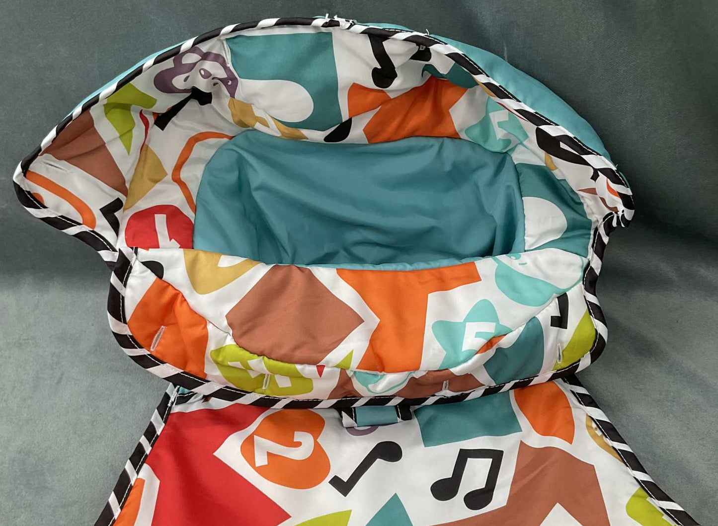 Fisher Price Sit Me Up Floor Seat Multicolor Kick N Play Replacement Part Fabric Seat Cover