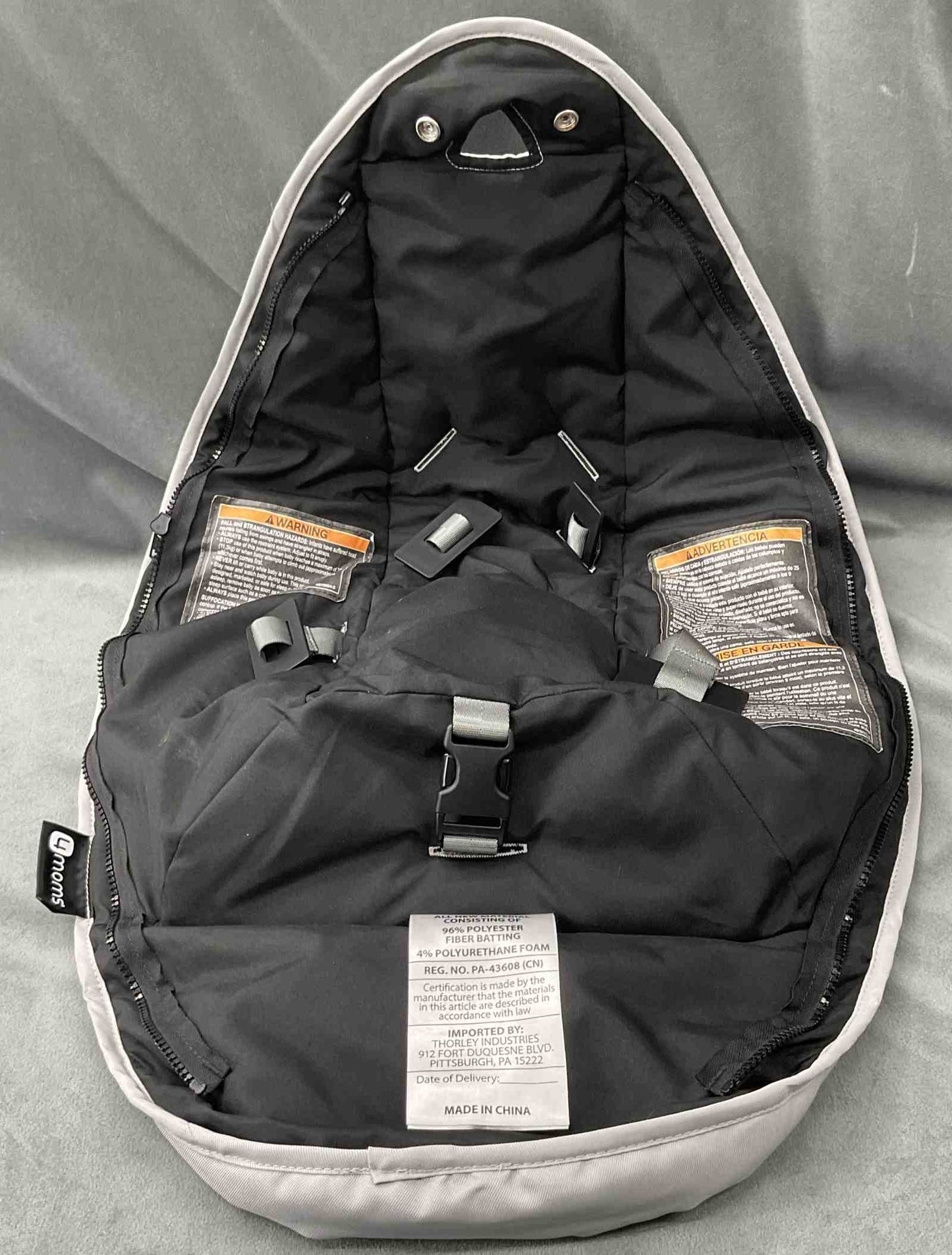 4moms MammaRoo Baby Swing Replacement Gray Seat Cover 1046