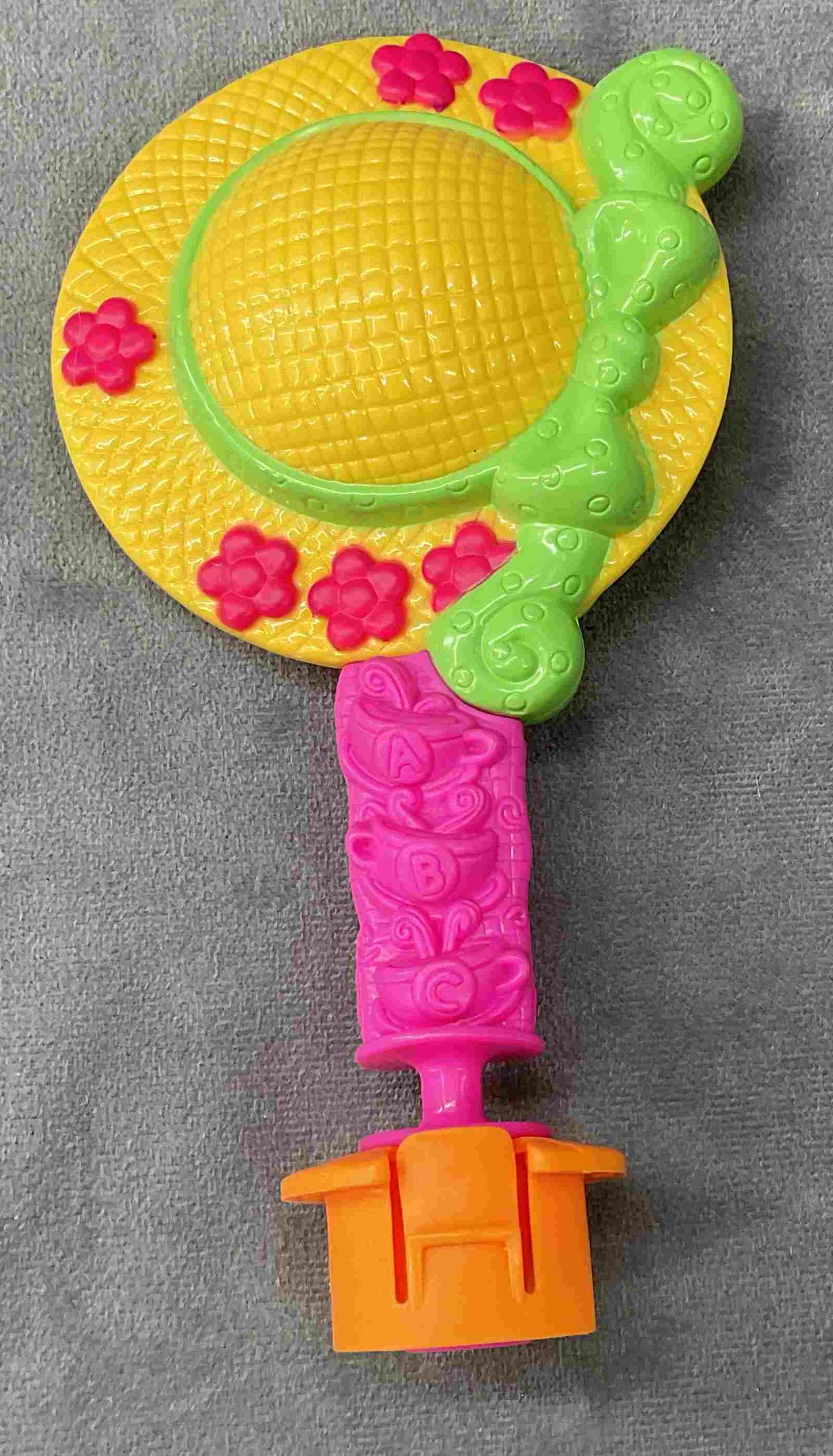 Evenflo ExerSaucer Sweet Tea Replacement Part Yellow Hat Toy Mirror