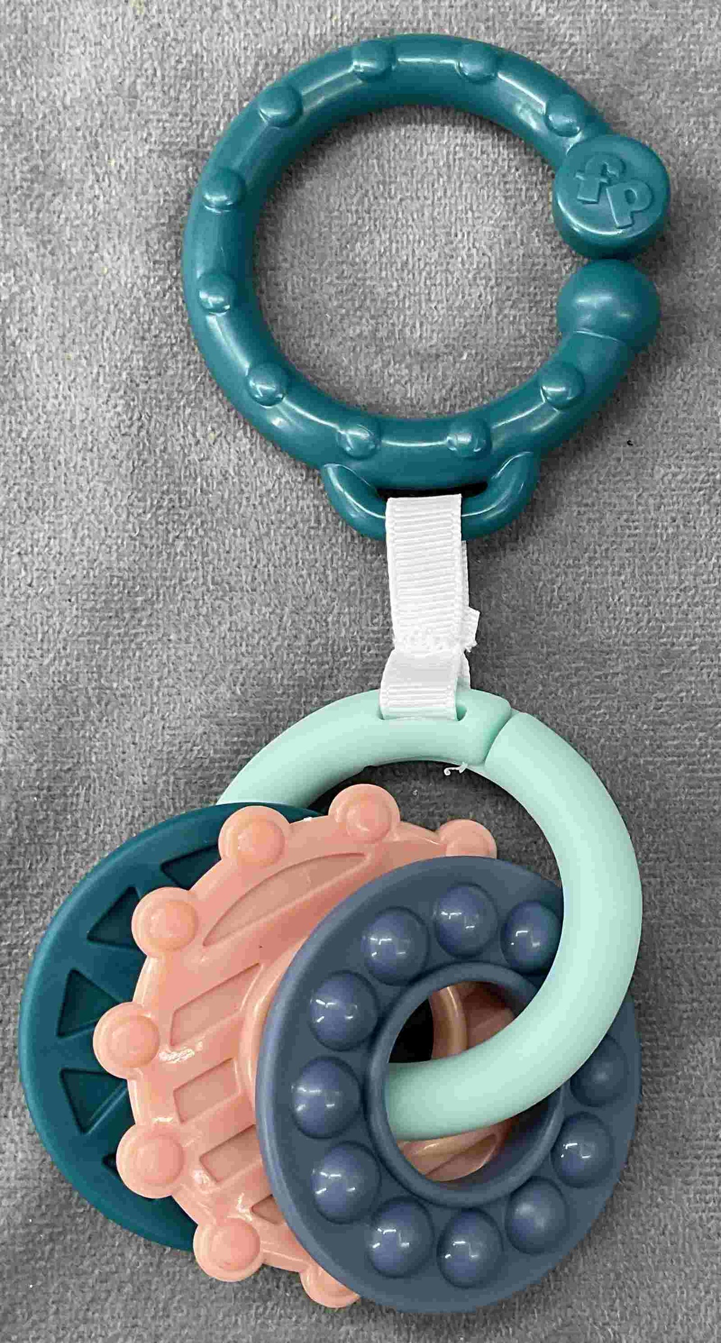 Fisher Price Sit Me Up Floor Seat Pacific Pebble Replacement Teether Wheel Toy