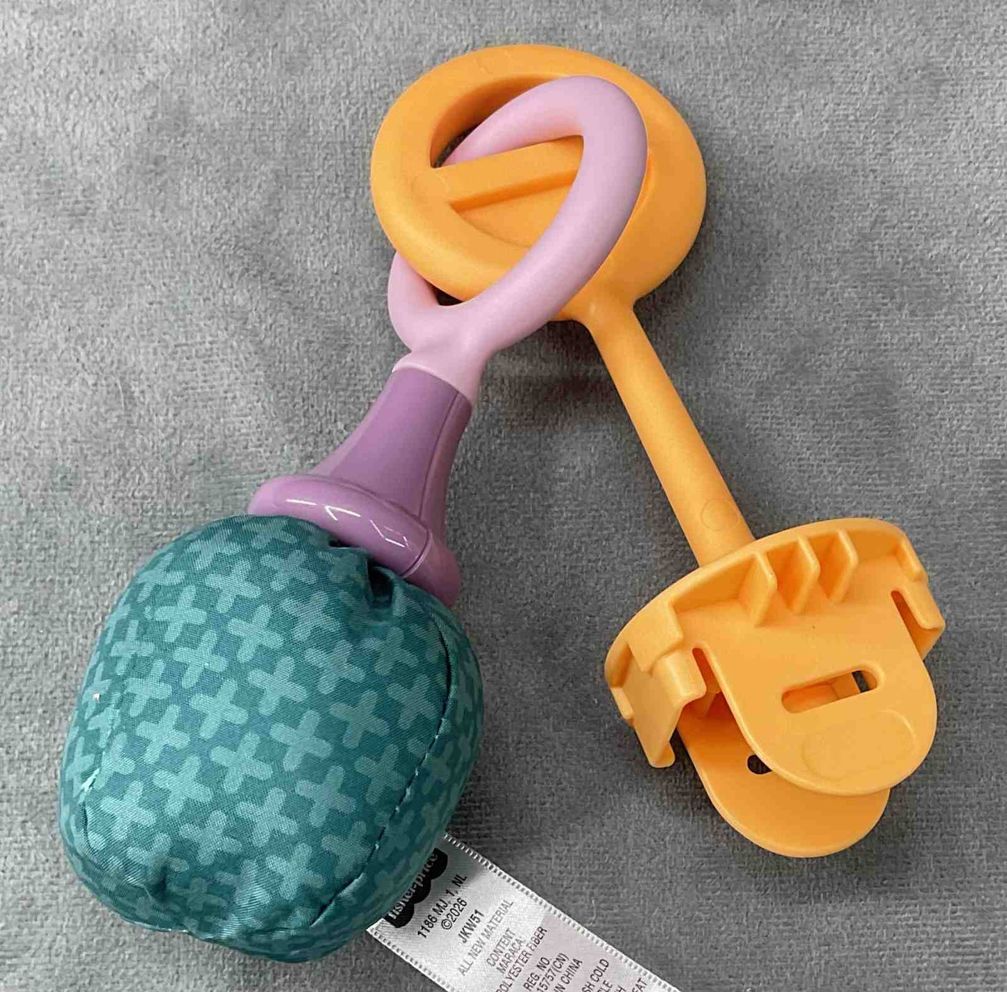 Fisher Price Activity Center Table Purple Monkey Replacement Rattle Toy Holder
