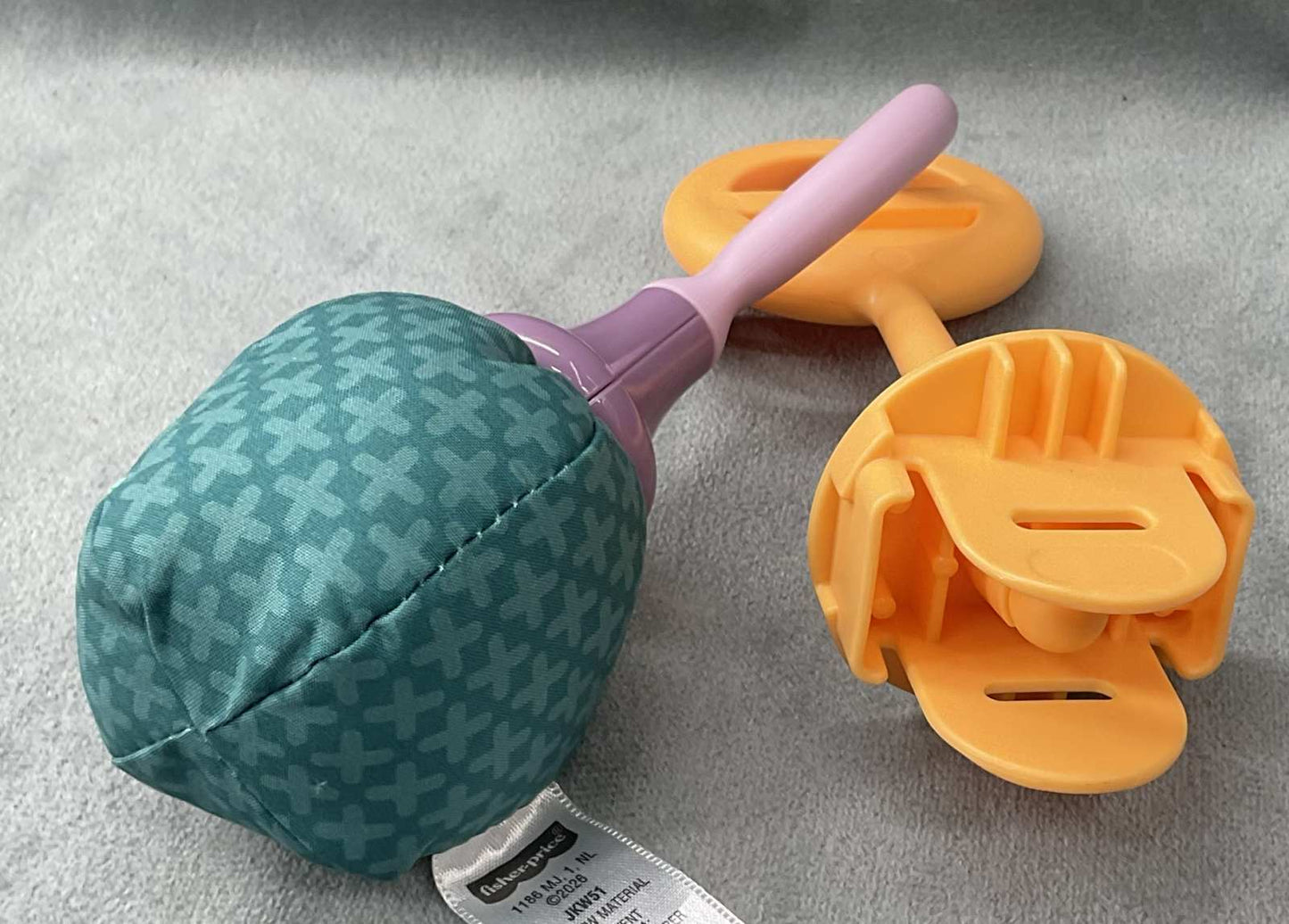 Fisher Price Activity Center Table Purple Monkey Replacement Rattle Toy Holder