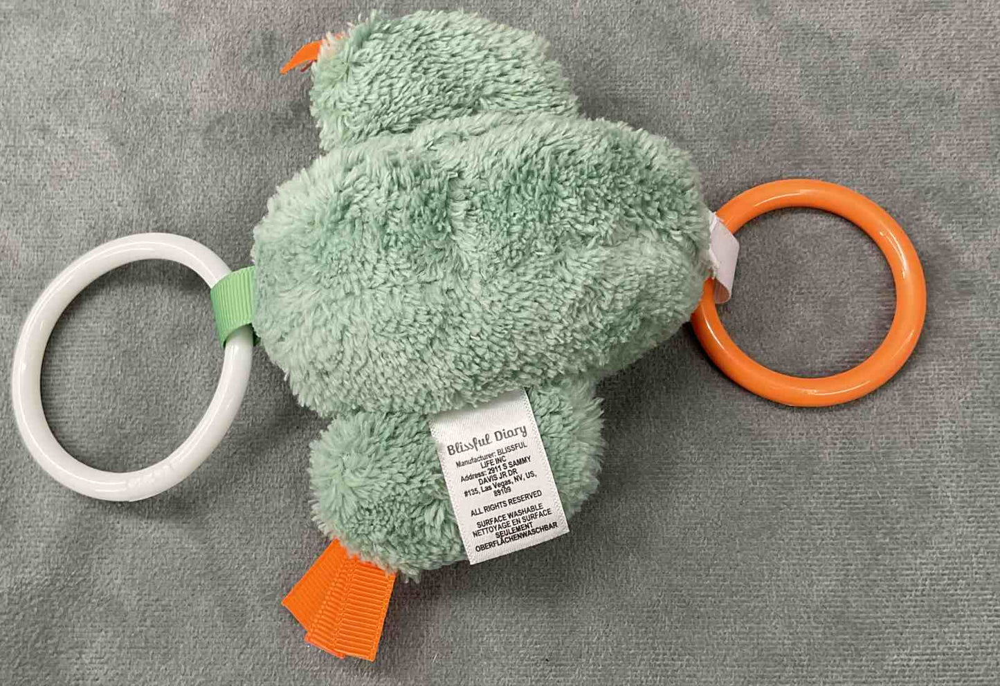 Blissful Diary Sage Green Play Gym Replacement Plush Cactus Sensory