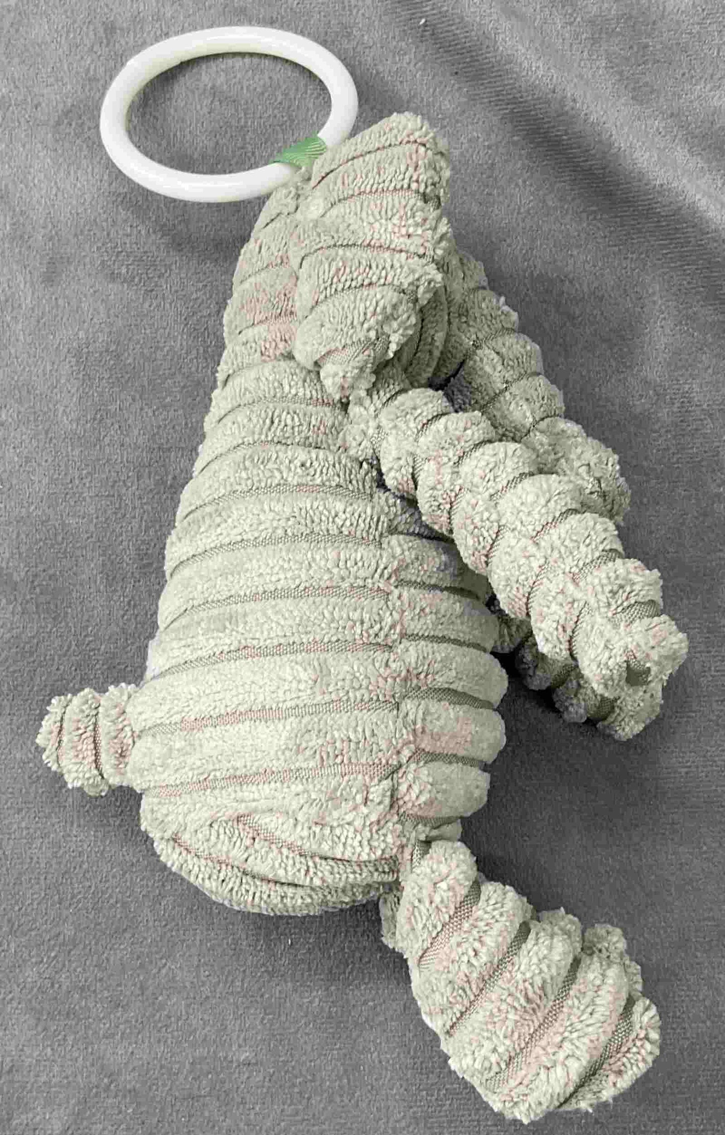 Blissful Diary Sage Green Play Gym Replacement Plush Gray Elephant