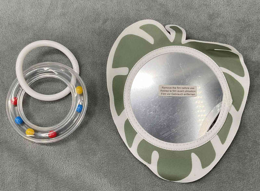 Blissful Diary Sage Green Play Gym Replacement Leaf Mirror Toy